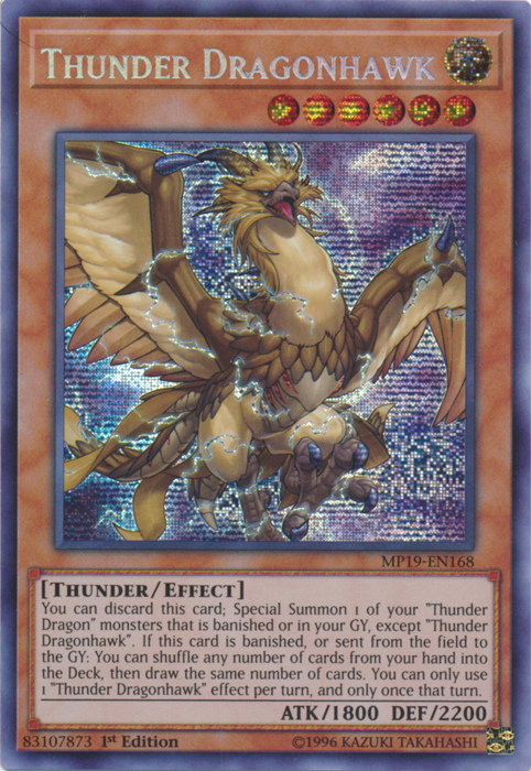 Thunder Dragonhawk [MP19-EN168] Prismatic Secret Rare | Jomio and Rueliete's Cards and Comics