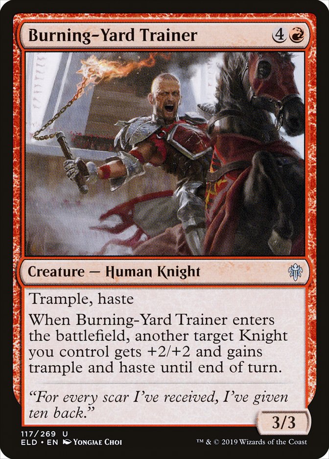 Burning-Yard Trainer [Throne of Eldraine] | Jomio and Rueliete's Cards and Comics