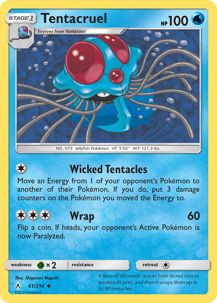 Tentacruel (41/214) [Sun & Moon: Unbroken Bonds] | Jomio and Rueliete's Cards and Comics
