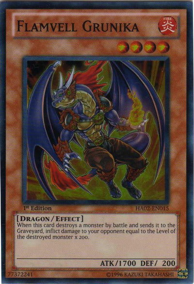 Flamvell Grunika [HA02-EN015] Super Rare | Jomio and Rueliete's Cards and Comics