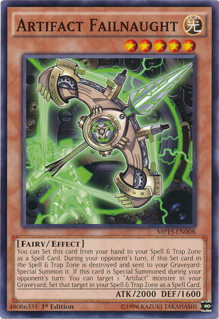 Artifact Failnaught [MP15-EN008] Common | Jomio and Rueliete's Cards and Comics