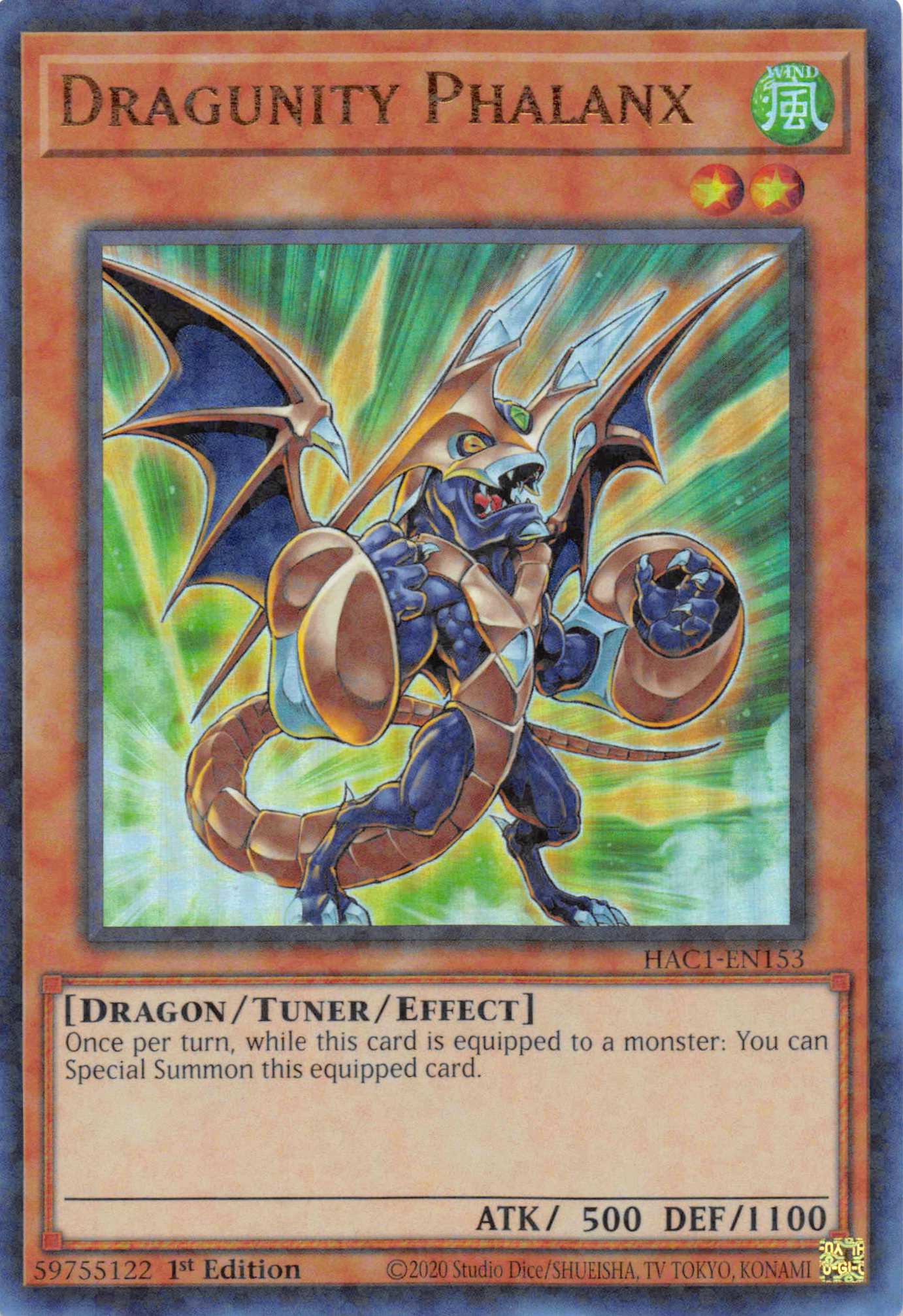 Dragunity Phalanx (Duel Terminal) [HAC1-EN153] Parallel Rare | Jomio and Rueliete's Cards and Comics