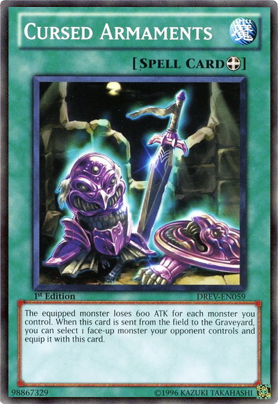 Cursed Armaments [DREV-EN059] Common | Jomio and Rueliete's Cards and Comics