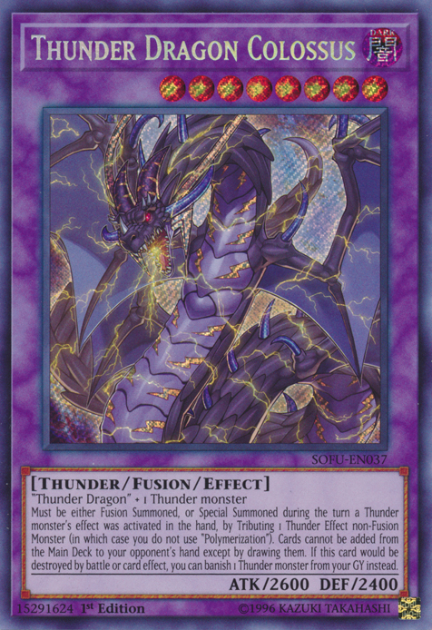 Thunder Dragon Colossus [SOFU-EN037] Secret Rare | Jomio and Rueliete's Cards and Comics