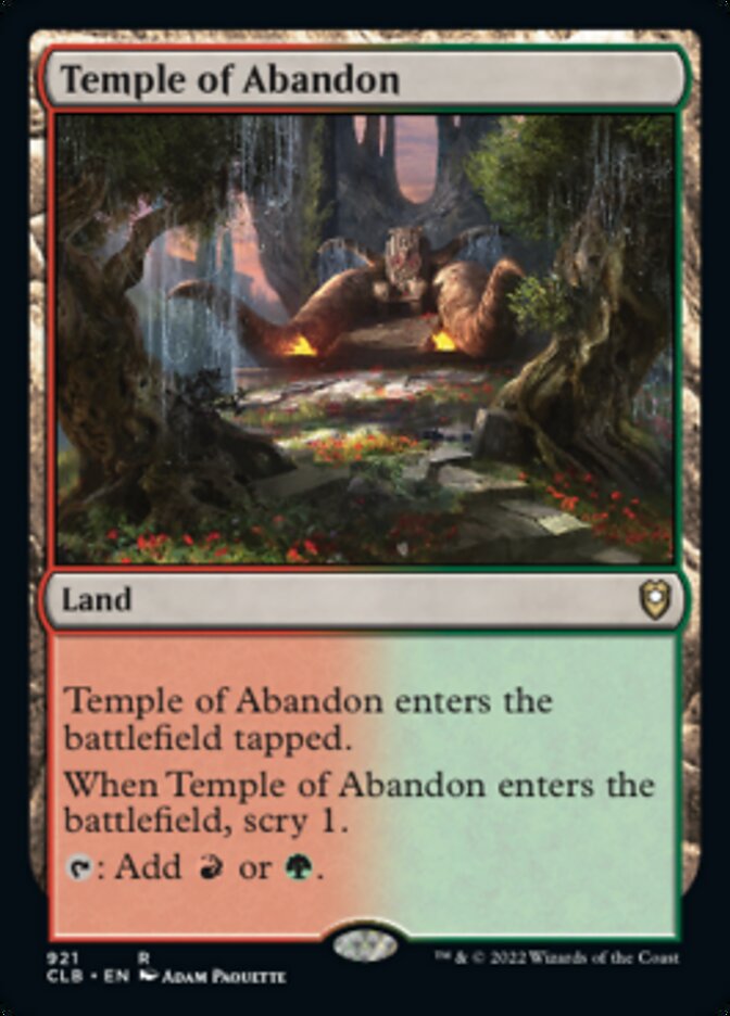Temple of Abandon [Commander Legends: Battle for Baldur's Gate] | Jomio and Rueliete's Cards and Comics