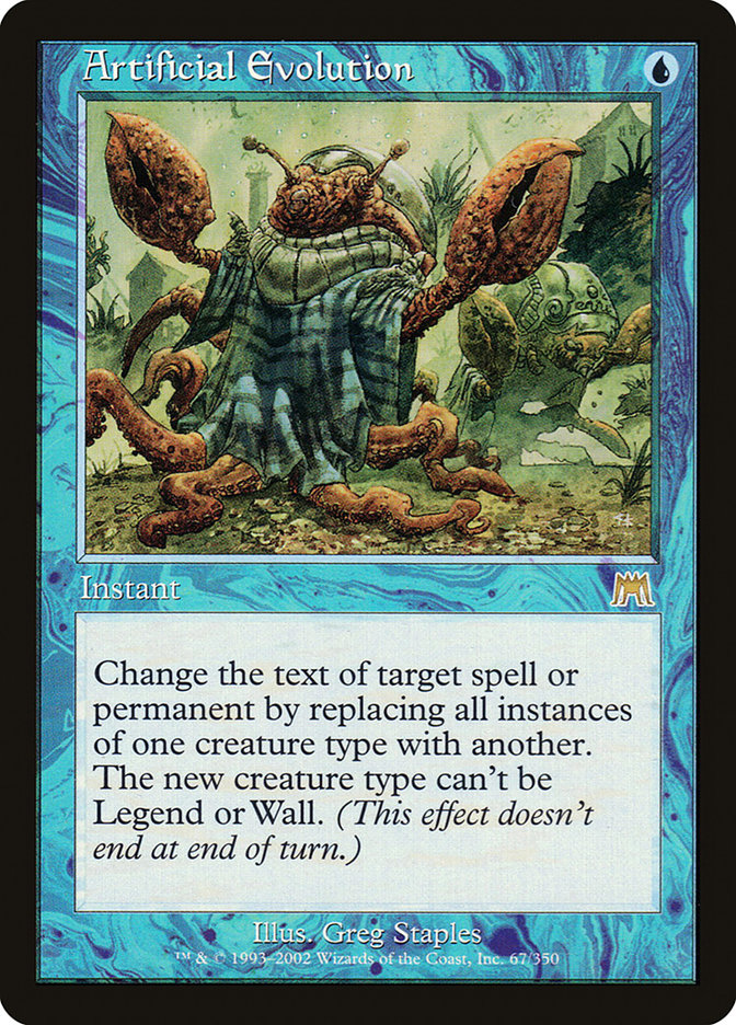 Artificial Evolution [Onslaught] | Jomio and Rueliete's Cards and Comics