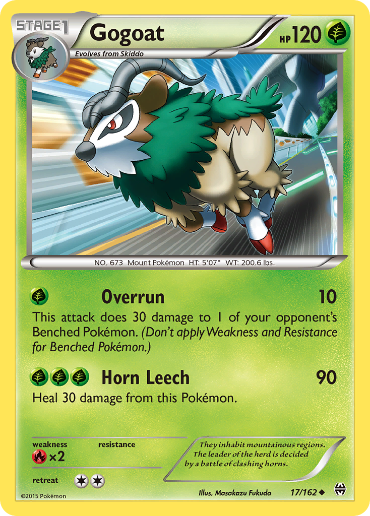 Gogoat (17/162) [XY: BREAKthrough] | Jomio and Rueliete's Cards and Comics