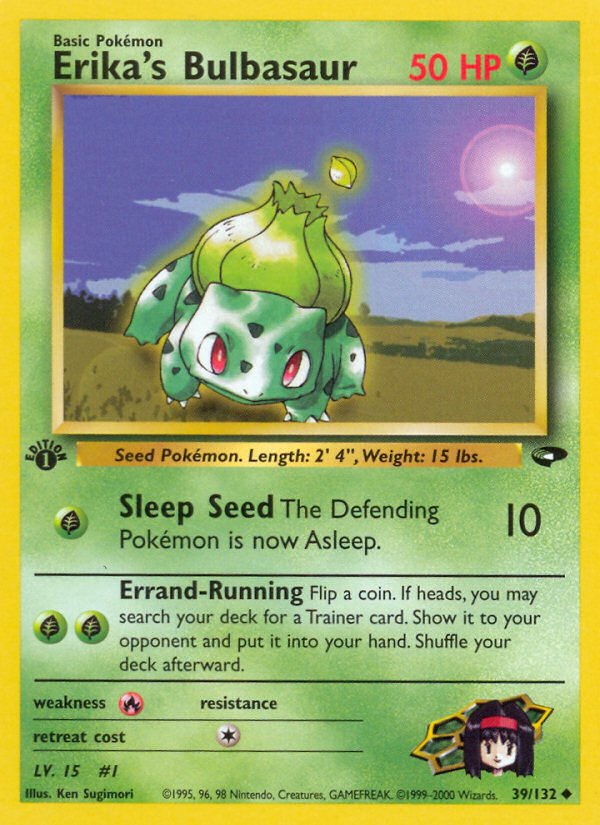 Erika's Bulbasaur (39/132) [Gym Challenge 1st Edition] | Jomio and Rueliete's Cards and Comics