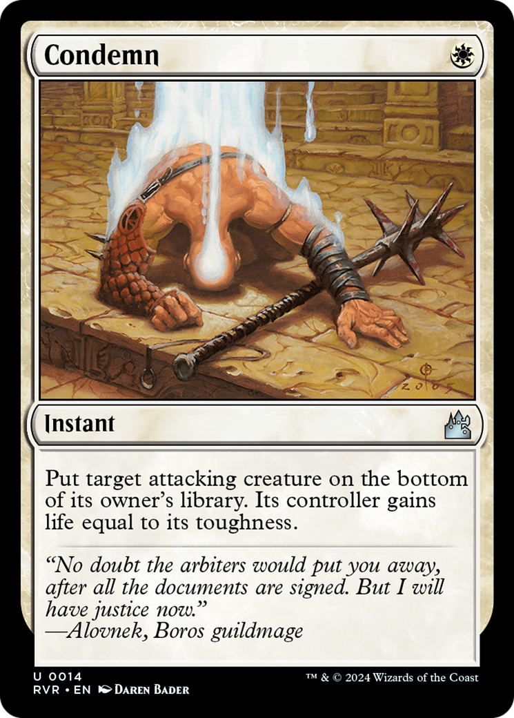 Condemn [Ravnica Remastered] | Jomio and Rueliete's Cards and Comics