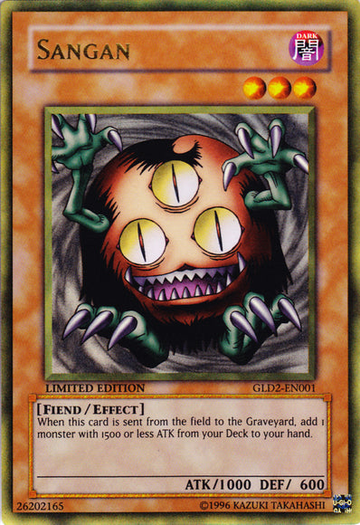 Sangan [GLD2-EN001] Ultra Rare | Jomio and Rueliete's Cards and Comics
