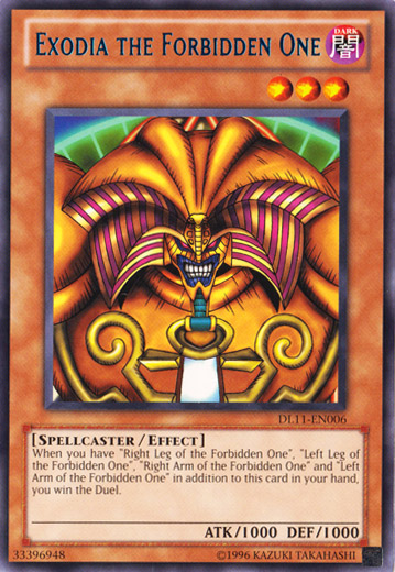 Exodia the Forbidden One (Blue) [DL11-EN006] Rare | Jomio and Rueliete's Cards and Comics