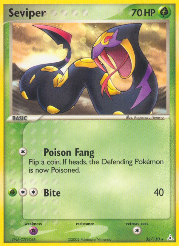 Seviper (32/110) [EX: Holon Phantoms] | Jomio and Rueliete's Cards and Comics