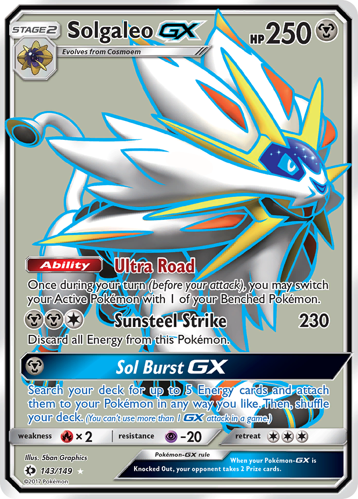 Solgaleo GX (143/149) [Sun & Moon: Base Set] | Jomio and Rueliete's Cards and Comics