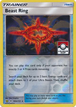 Beast Ring (102a/131) (League Promo Staff) [Sun & Moon: Forbidden Light] | Jomio and Rueliete's Cards and Comics