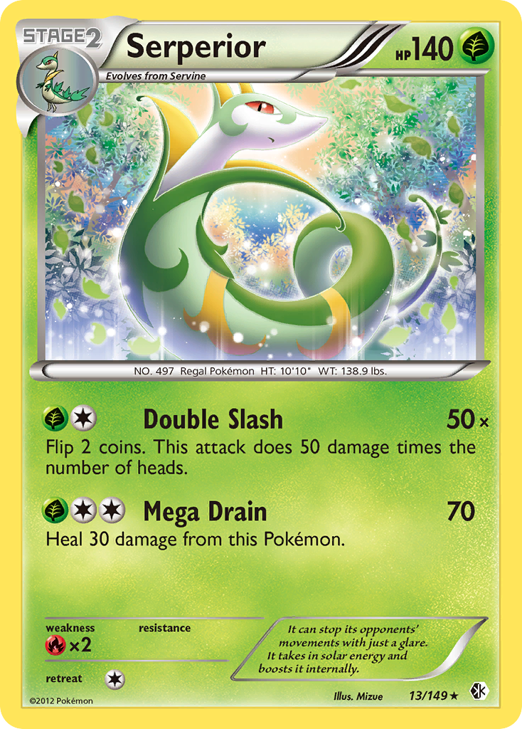 Serperior (13/149) [Black & White: Boundaries Crossed] | Jomio and Rueliete's Cards and Comics