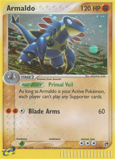 Armaldo (1/100) [EX: Sandstorm] | Jomio and Rueliete's Cards and Comics