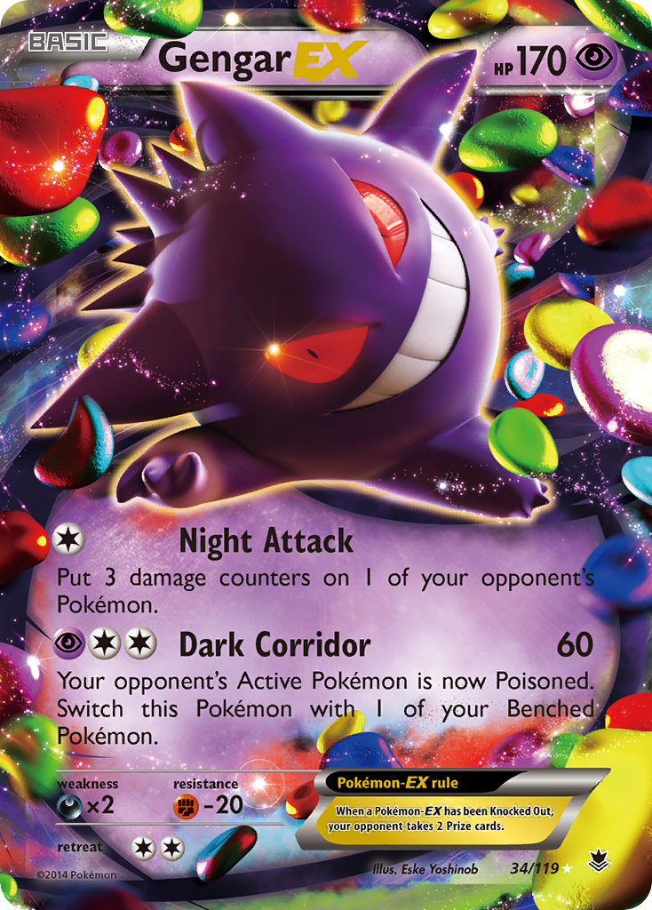 Gengar EX (34/119) [XY: Phantom Forces] | Jomio and Rueliete's Cards and Comics