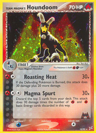 Team Magma's Houndoom (10/95) [EX: Team Magma vs Team Aqua] | Jomio and Rueliete's Cards and Comics
