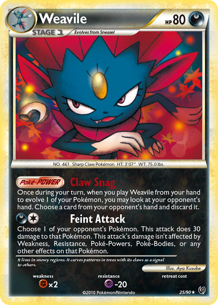Weavile (25/90) [HeartGold & SoulSilver: Undaunted] | Jomio and Rueliete's Cards and Comics