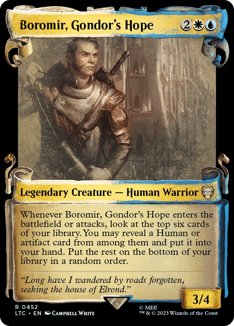 Boromir, Gondor's Hope [The Lord of the Rings: Tales of Middle-Earth Commander Showcase Scrolls] | Jomio and Rueliete's Cards and Comics