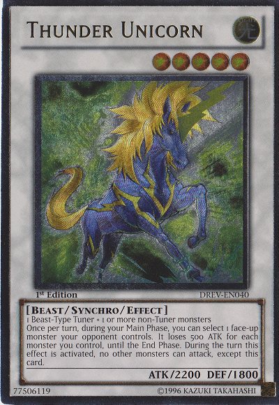 Thunder Unicorn (UTR) [DREV-EN040] Ultimate Rare | Jomio and Rueliete's Cards and Comics