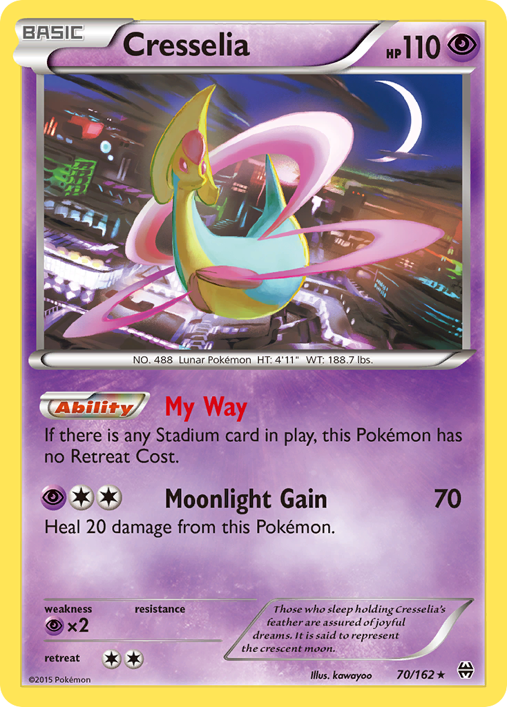 Cresselia (70/162) [XY: BREAKthrough] | Jomio and Rueliete's Cards and Comics