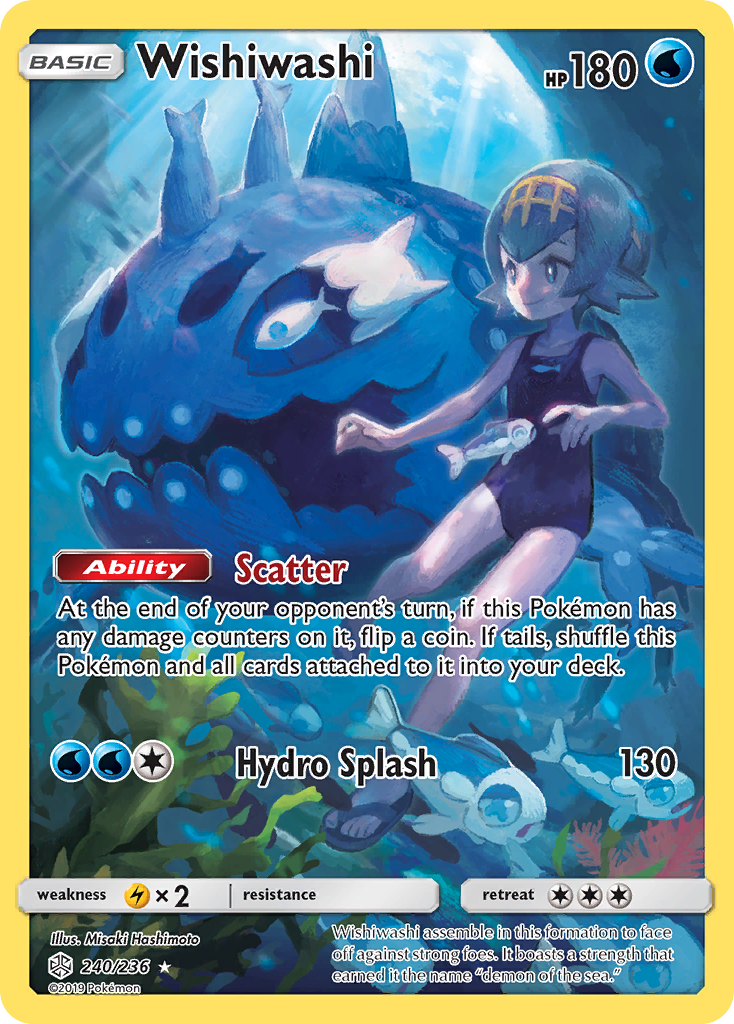 Wishiwashi (240/236) [Sun & Moon: Cosmic Eclipse] | Jomio and Rueliete's Cards and Comics
