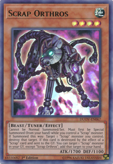 Scrap Orthros [DUOV-EN067] Ultra Rare | Jomio and Rueliete's Cards and Comics