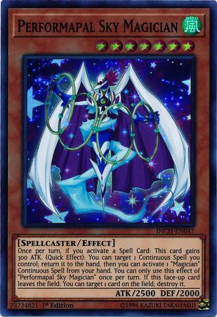 Performapal Sky Magician [INCH-EN047] Super Rare | Jomio and Rueliete's Cards and Comics