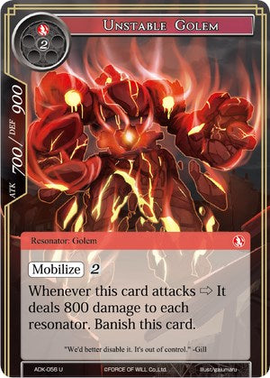 Unstable Golem (ADK-056) [Advent of the Demon King] | Jomio and Rueliete's Cards and Comics