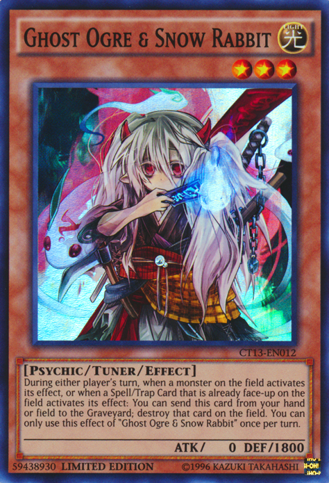 Ghost Ogre & Snow Rabbit [CT13-EN012] Super Rare | Jomio and Rueliete's Cards and Comics