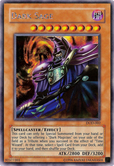 Dark Sage [dod-002] Prismatic Secret Rare – Jomio And Rueliete's Cards 