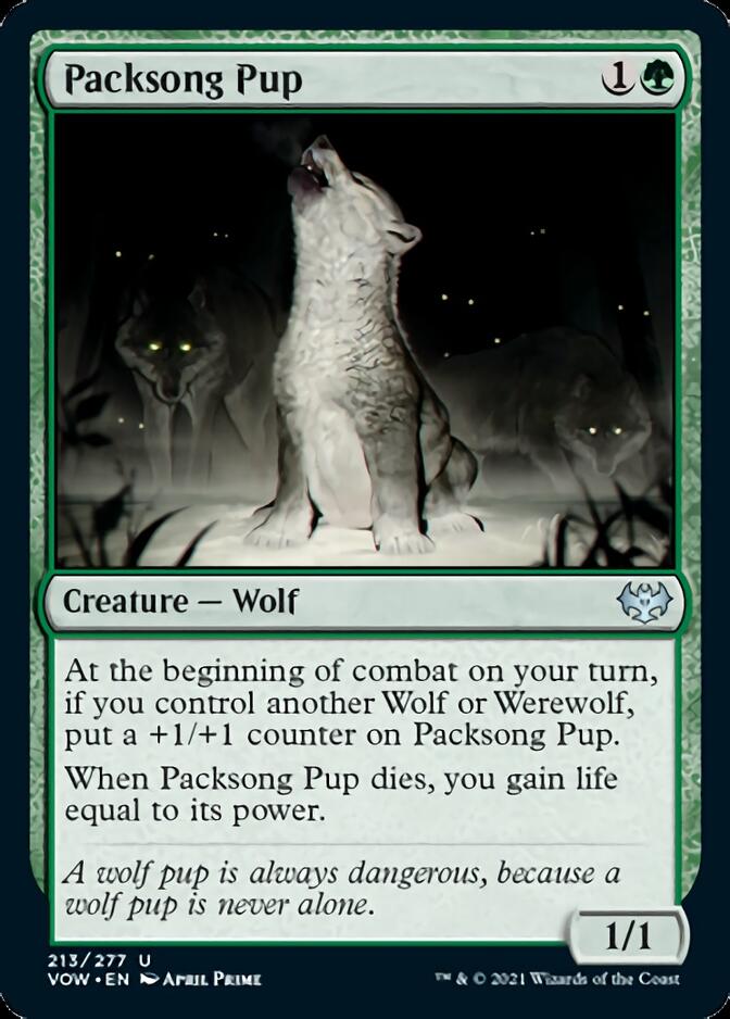 Packsong Pup [Innistrad: Crimson Vow] | Jomio and Rueliete's Cards and Comics