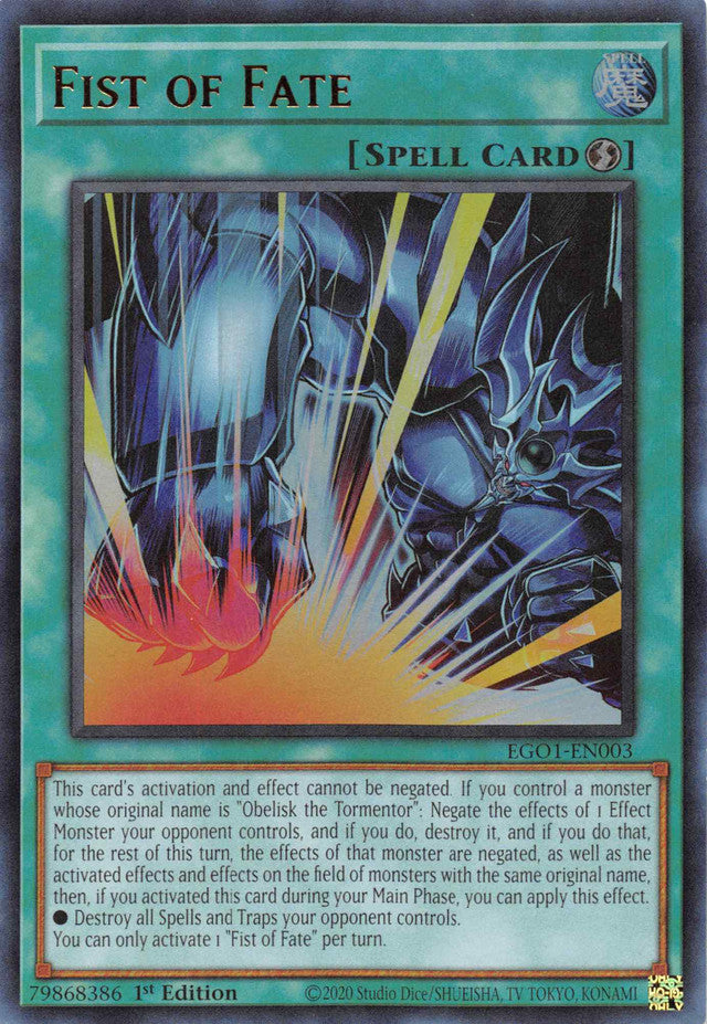 Fist of Fate [EGO1-EN003] Ultra Rare | Jomio and Rueliete's Cards and Comics