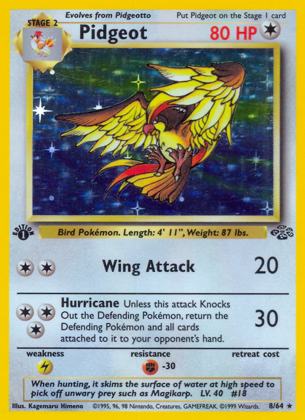 Pidgeot (8/64) [Jungle 1st Edition] | Jomio and Rueliete's Cards and Comics