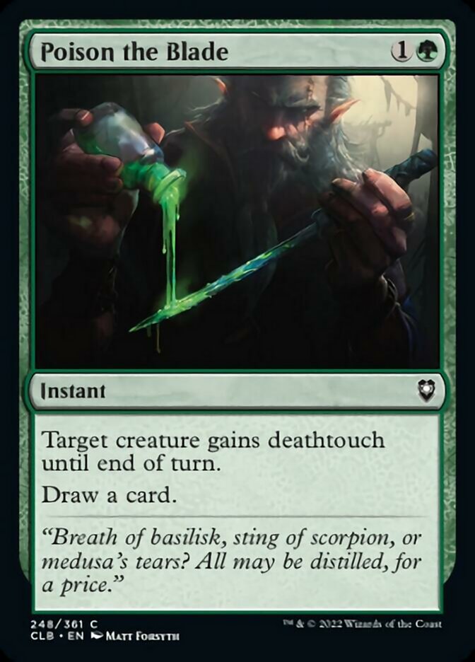 Poison the Blade [Commander Legends: Battle for Baldur's Gate] | Jomio and Rueliete's Cards and Comics