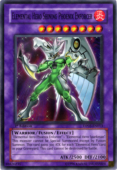 Elemental Hero Shining Phoenix Enforcer [DP05-EN013] Super Rare | Jomio and Rueliete's Cards and Comics