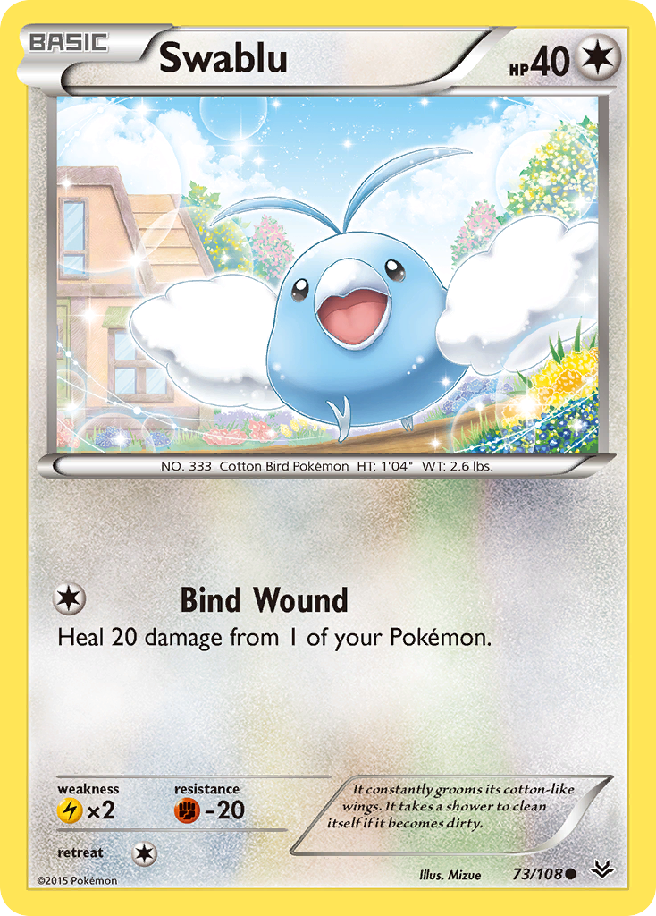 Swablu (73/108) [XY: Roaring Skies] | Jomio and Rueliete's Cards and Comics