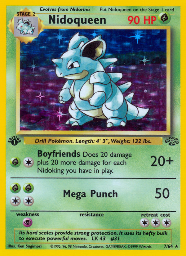 Nidoqueen (7/64) [Jungle 1st Edition] | Jomio and Rueliete's Cards and Comics