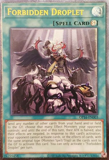 Forbidden Droplet [OP16-EN003] Ultimate Rare | Jomio and Rueliete's Cards and Comics