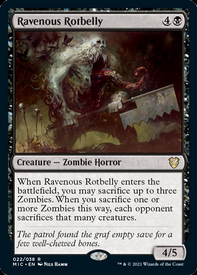 Ravenous Rotbelly [Innistrad: Midnight Hunt Commander] | Jomio and Rueliete's Cards and Comics