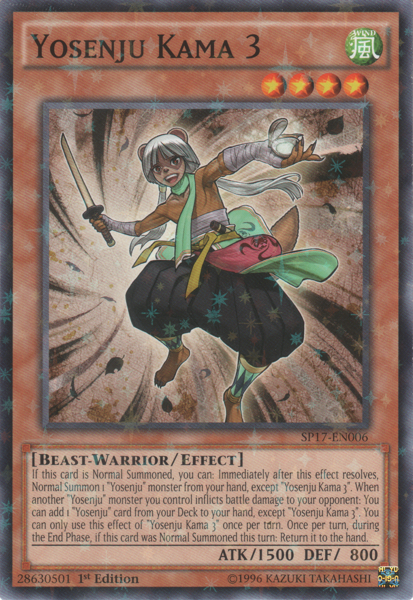 Yosenju Kama 3 (Starfoil) [SP17-EN006] Starfoil Rare | Jomio and Rueliete's Cards and Comics