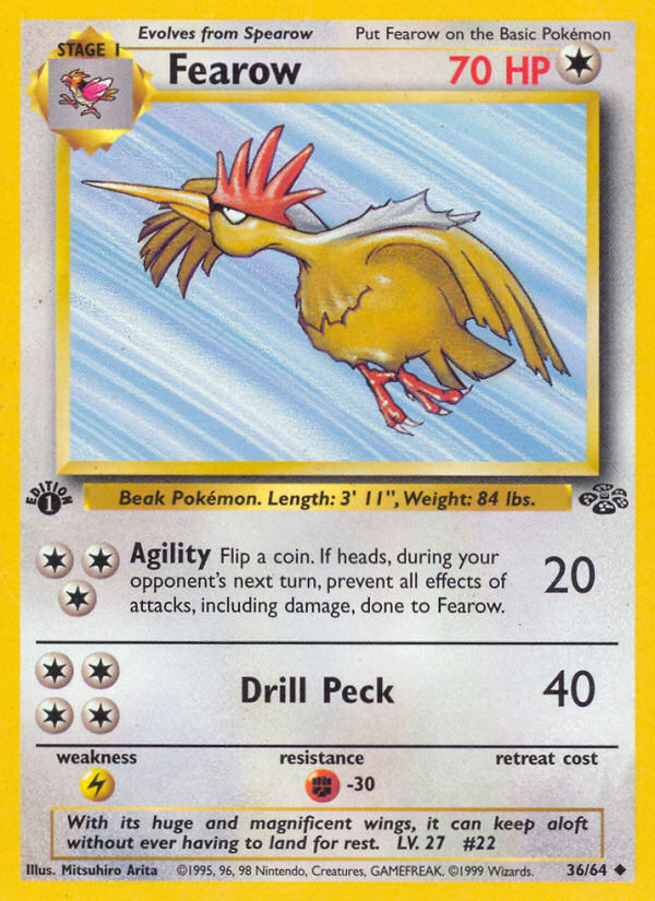 Fearow (36/64) [Jungle 1st Edition] | Jomio and Rueliete's Cards and Comics