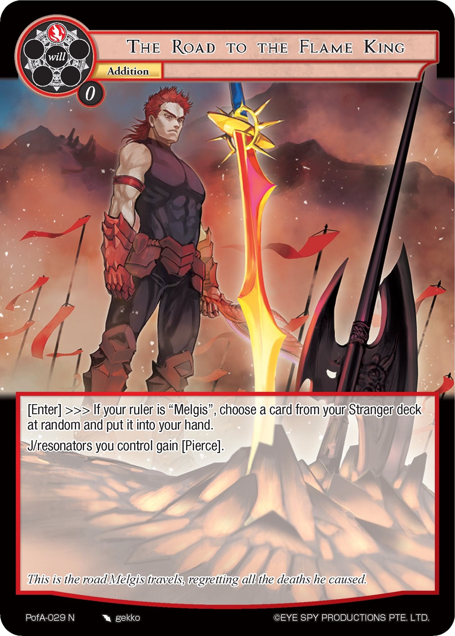 The Road to the Flame King (PofA-029) [Alice Origin IV: Prologue of Attoractia] | Jomio and Rueliete's Cards and Comics