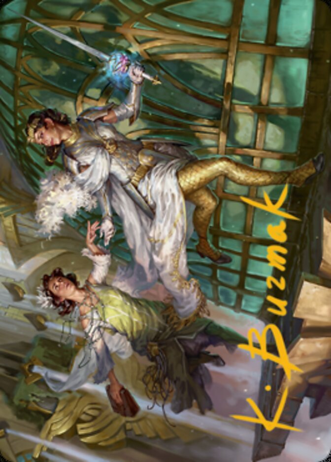 Daring Escape Art Card (Gold-Stamped Signature) [Streets of New Capenna Art Series] | Jomio and Rueliete's Cards and Comics