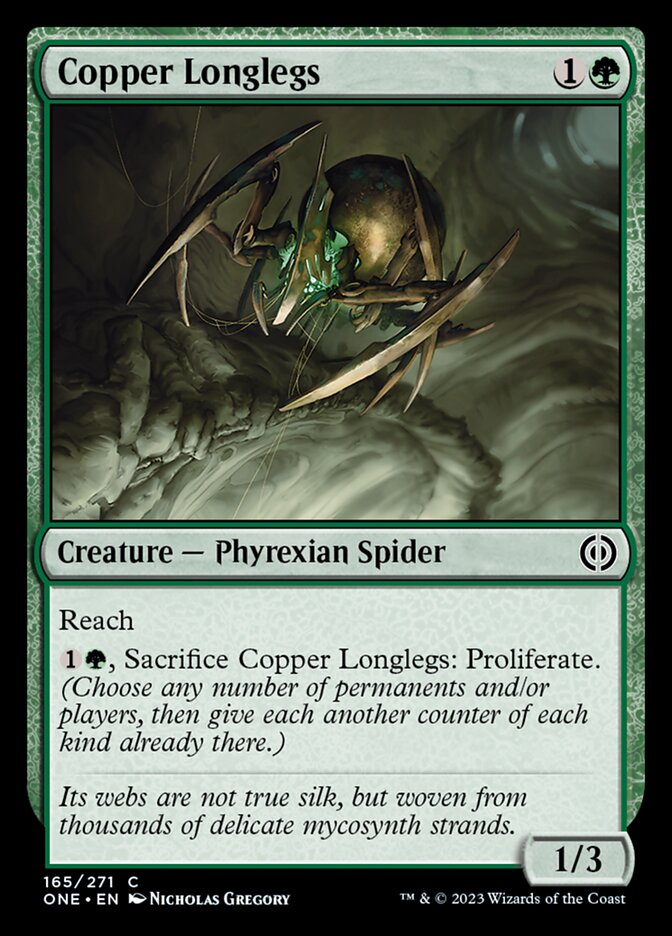 Copper Longlegs [Phyrexia: All Will Be One] | Jomio and Rueliete's Cards and Comics