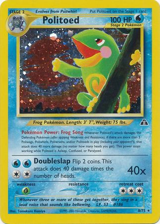 Politoed (8/75) [Neo Discovery Unlimited] | Jomio and Rueliete's Cards and Comics