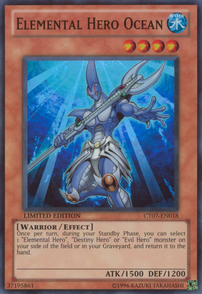 Elemental HERO Ocean [CT07-EN018] Super Rare | Jomio and Rueliete's Cards and Comics