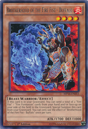 Brotherhood of the Fire Fist - Buffalo [MP14-EN015] Rare | Jomio and Rueliete's Cards and Comics