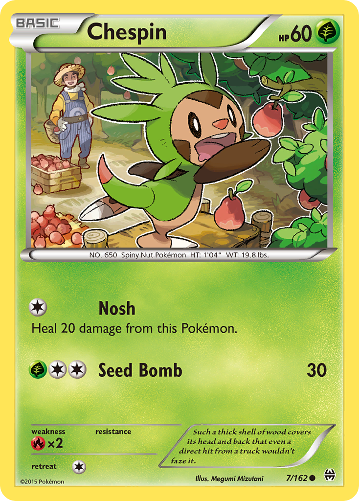 Chespin (7/162) [XY: BREAKthrough] | Jomio and Rueliete's Cards and Comics